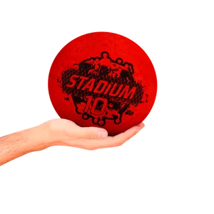 Bola de Iniciação Stadium Tamanho 10 XXIV – Tamanho Oficial Infantil, Macia, Ideal para Queimada e Diversão - Vermelho Único