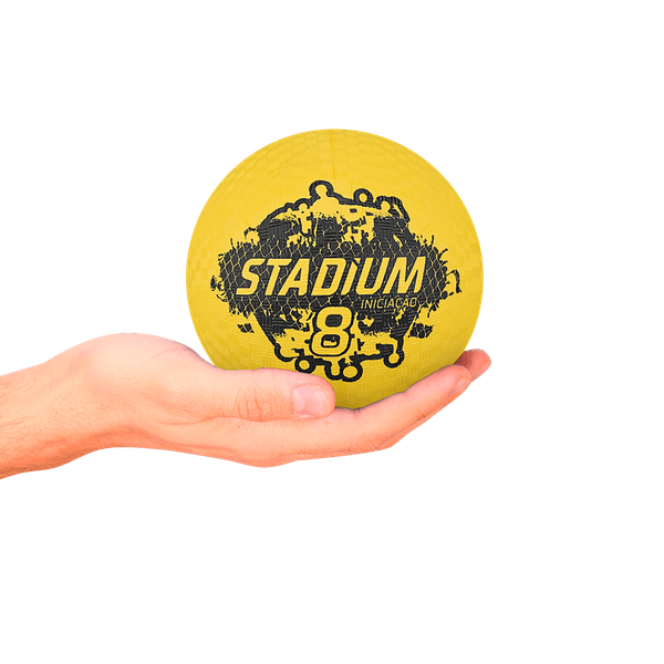 Bola de Iniciação Stadium Tamanho 8 XXIV – Tamanho Oficial Infantil, Macia, Ideal para Queimada e Diversão - Amarelo Único