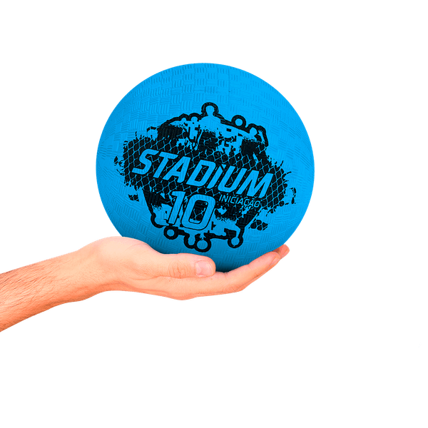 Bola de Iniciação Stadium Tamanho 10 XXIV – Tamanho Oficial Infantil, Macia, Ideal para Queimada e Diversão - Azul Único