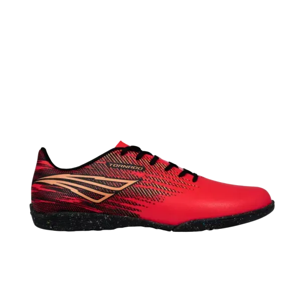 Chuteira Futsal Penalty Tornado - Vermelho-Dourado 40