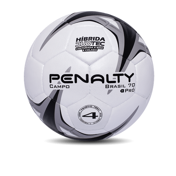 Bola de Futebol de Campo Penalty Brasil 70 Pro N4 – Oficial Sub-9 e Sub-11 Infantil - Branco Único