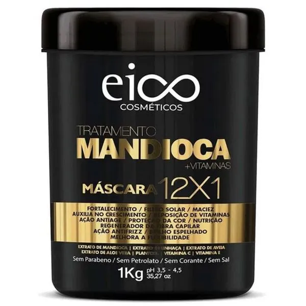 Tratamento Mandioca Máscara Capilar Eico Life 1kg