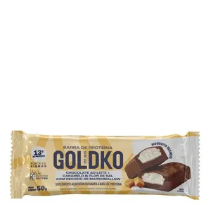 Barra de Proteína Goldko Ao Leite, Caramelo, Flor de Sal e Marshmallow 50g