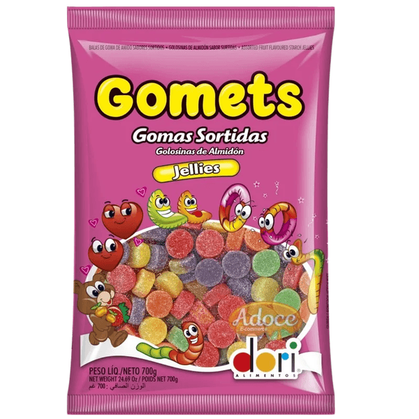 Bala de Goma Gometes Sabor Frutas Sortidas 700g