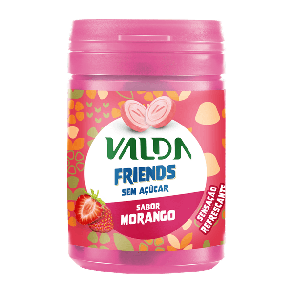Pastilhas Valda Friends Sabor Morango 50g