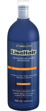 LisaHair Reconstrutor Capilar Profissional Embelleze 500mL