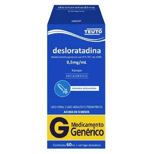 Desloratadina 0,5mg/ml Xarope 60ml Teuto Genérico