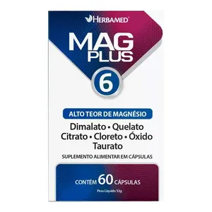 Magnésio MagPlus 6 60 Cápsulas