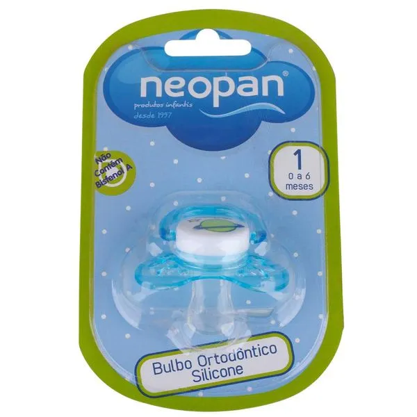 Chupeta nº1 Ortodôntica Decorada Neopan Azul