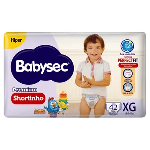 Fralda Babysec Premium Shortinho Galinha Pintadinha XG 42 Unidades