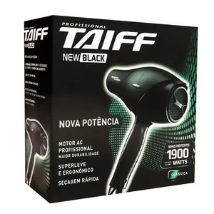 Secador Taiff Profissional 1900w New Black Voltagen 220v