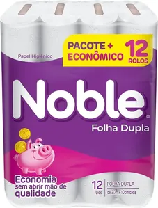 Papel Higiênico Noble Folha Dupla 12 Rolos 20 Metros