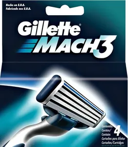 Carga para Aparelho de Barbear Gillette Mach3 4 Unidades