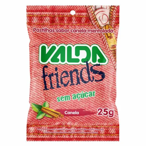Pastilha Valda Friends Sabor Canela 25g