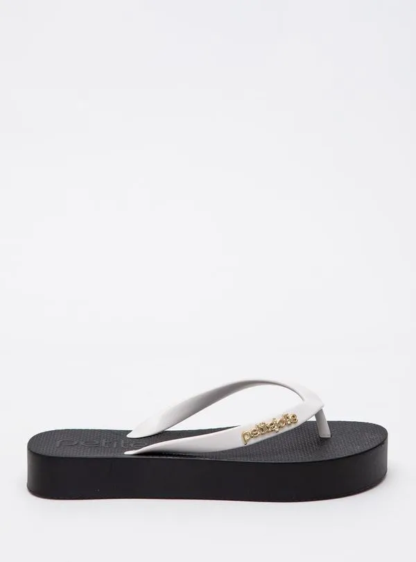 Chinelo Petite Jolie Fresh Up White/Sola Preto PJ7321 38