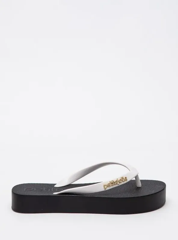 Chinelo Petite Jolie Fresh Up White/Sola Preto PJ7321 38