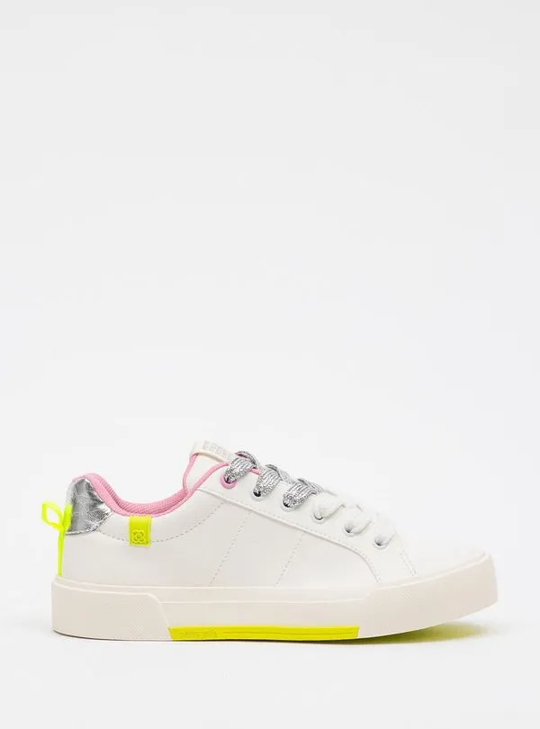 Tênis Petite Jolie Pump Branco/Sola Amarelo Neon PJ7535B 39-0