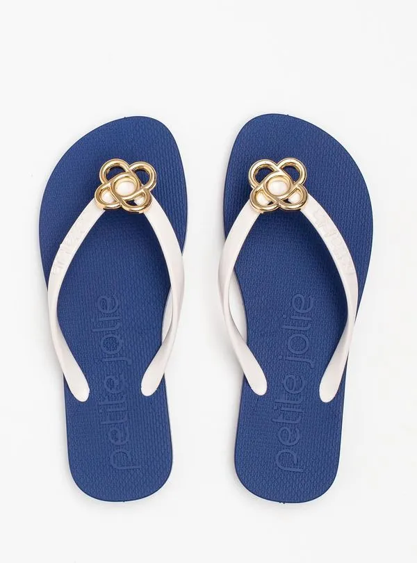 Chinelo Petite Jolie Fresh White/Sola Dark Blue PJ6979 33-4