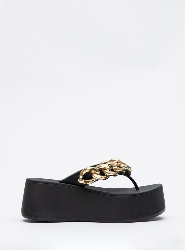 Chinelo Petite Jolie Plus Preto/Ouro PJ7350 35