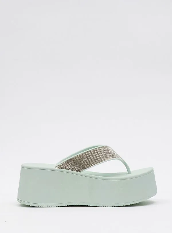 Chinelo Petite Jolie Plus Shine Soft Green PJ7414 39-0