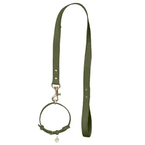 Guia + Coleira Verde Musgo PJ20047 47CM