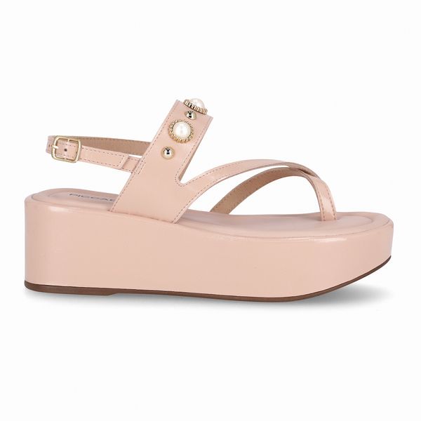 Sandália Leia Plataforma Médio Rose 36