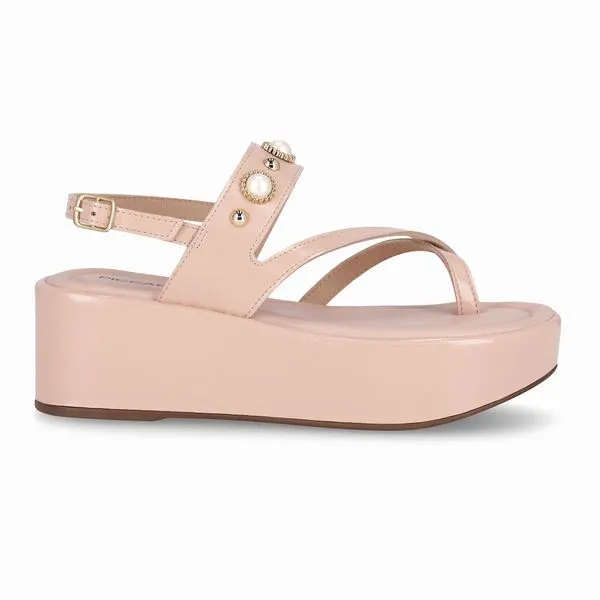 Sandália Leia Plataforma Médio Rose 33