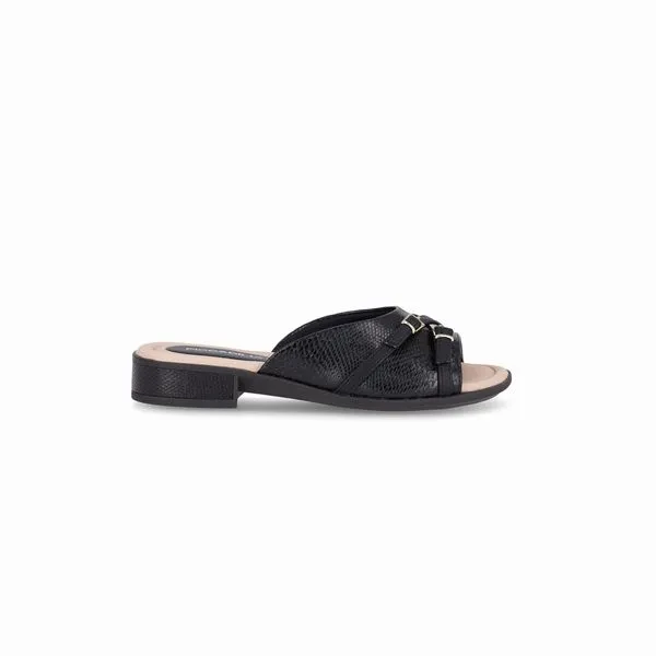 Tamanco Taila Salto Baixo Preto 36