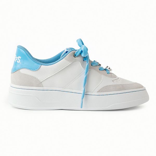 Tênis Smurfs Médio Branco Neve com Azul 33