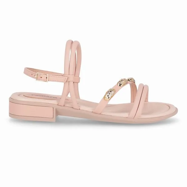 Sandália Taila Salto Baixo Rose 36