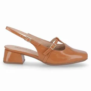 Slingback Tati Salto Médio Mascavo 39