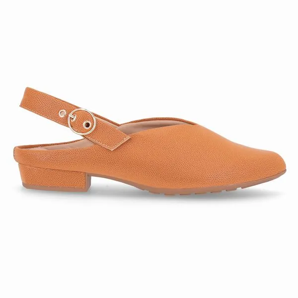 Sapato Slingback Salto Baixo Mascavo 37