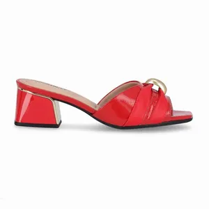 Tamanco Renee Salto Médio Vermelho 39