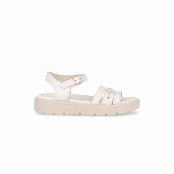 Sandália Gabriela Anabela Baixo Off White 34