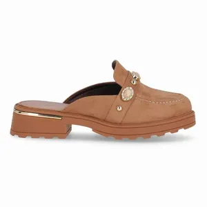 PICCADILLY MAXI - Sapato Mule Gisa Anabela Médio Mascavo 38
