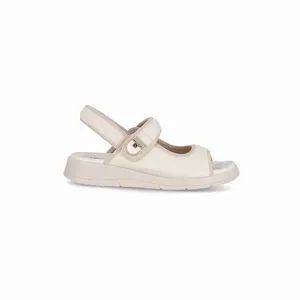 Papete Esporão Anabela Médio Off White com Marfim 39