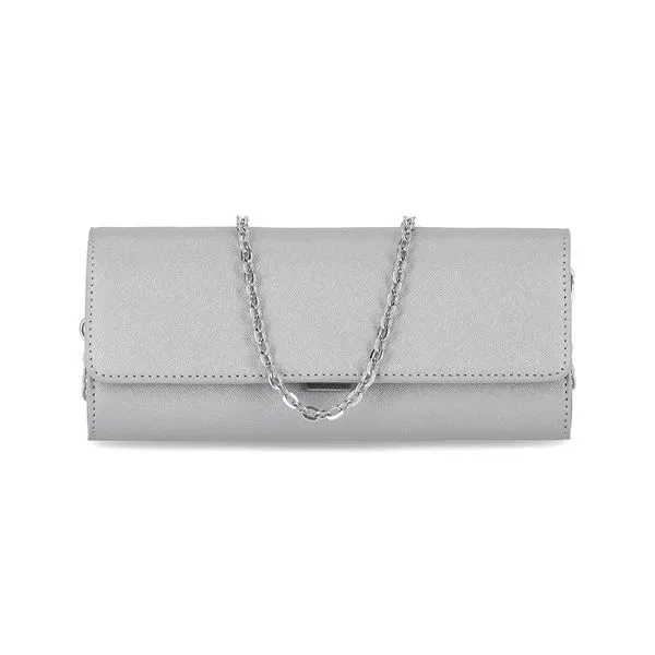 Bolsa Leila Clutch Pequena Prata U