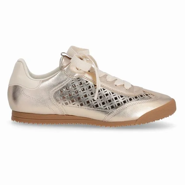 Tênis Kelly Rasteira Ouro com Off White 34