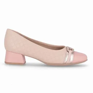Scarpin Tati Salto Médio Rose Iogurte 38