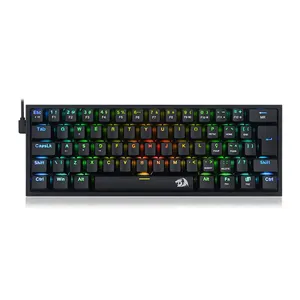 Teclado Mecanico Gamer Redragon Fizz, RGB, Switch Azul, Preto, K617-RGB-B PT-BLUE