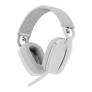 Fone de Ouvido Bluetooth Logitech Zone Vibe 100, Drivers 40mm, Branco e Cinza, 981-001218