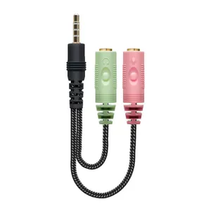 Adaptador De Audio P3 Para Headset ELG, 15cm, Preto, AAVGP3