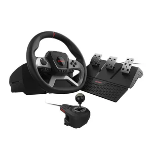 Volante PCYes W270, Com Pedais e Cambio, PC/Xbox/Playstation, Preto, W270