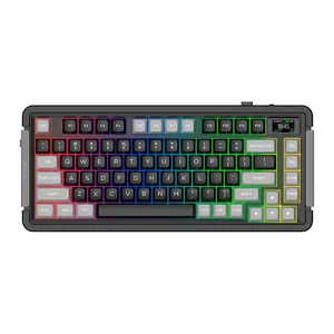 Teclado Mecanico A+ Plus Gasket Zion, 75%, RGB, Tri-Mode, Switch Gateron Amarelo, Preto, AKW500