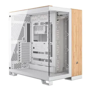 Gabinete Gamer Corsair 6500X, Mid-Tower, Lateral de Vidro, Branco/Madeira de Bambu, CC-9011284-WW