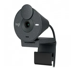 Webcam Logitech Brio 300, FHD 1080p, USB-C, Preto, 960-001413