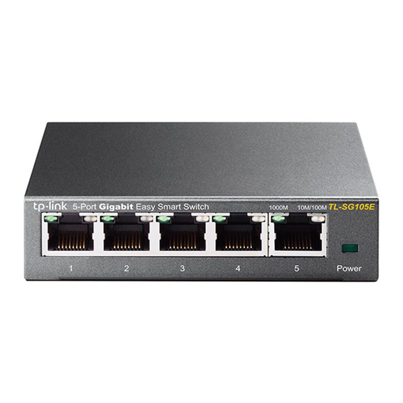 Smart Switch TP-Link de mesa 5 portas de 10/100/1000Mbps RJ45 ports, TL-SG105E