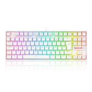 Teclado Magnetico Gamer Redragon Kumara Pro, RGB, Switch Azul, Branco, K552W-RGB-PRO-PT-BLUE