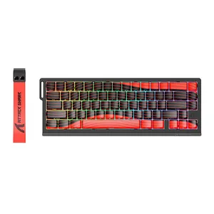 PRE VENDA - Teclado Magnetico Attack Shark X68PRO HE, RGB, Switch Magnetico Linear, Tri-Mode, Vermelho e Preto, X68-HE-PRO-RED