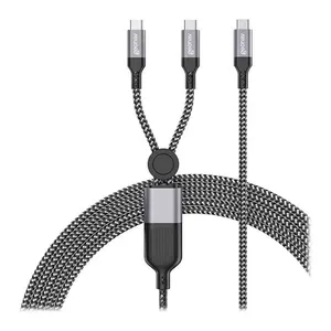 Cabo Tipo-C Para Duplo Tipo-C Geonav DualFast, 1.5m, Nylon Trancado, UCC08M